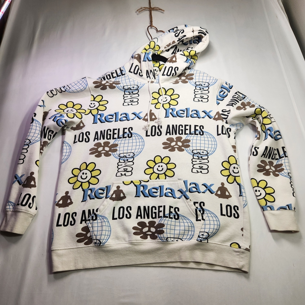 ⭐️ PacSun Vibrant Graphic Hoodie – Y2K Streetwear Large Skater Unisex